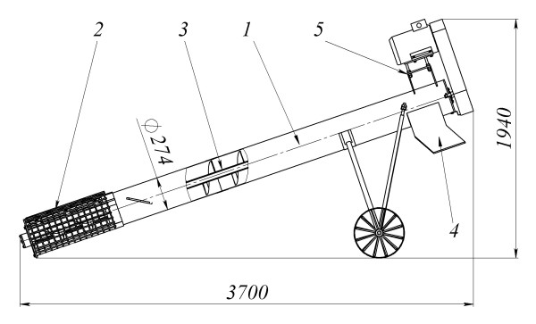 Самоподавач шнековий пересувний KSM-250-3,9