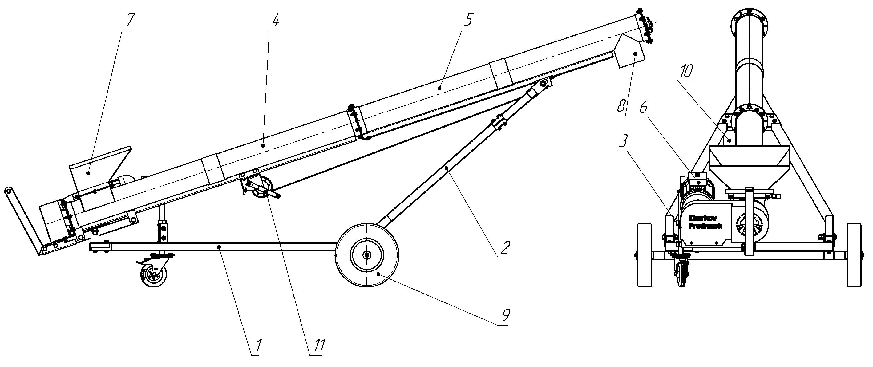 KSM-170 moving screw conveyor